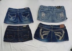 CR8995 UPCYCLED Y2K MINI DENIM SKIRTS