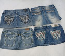 CR9002 UPCYCLED Y2K MINI DENIM SKIRTS
