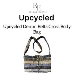 Upcycled Denim Belts Cross Body Bag