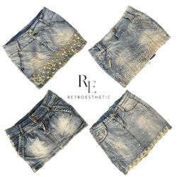 Y2K NYC IT GIRL DENIM MINI SKIRTS RE-338..
