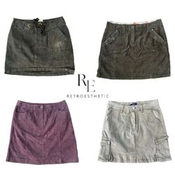 Y2K Unique Girl corduroy Midi Skirts RE-..