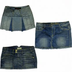Denim y2k mini skirts reloaded-(YC-004)