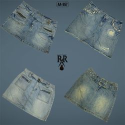 Y2K IT Girl Denim Mini Skirts (AA-957)