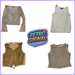 Y2K Beaded & Sequin Glam Tops (RS-314)