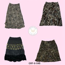 Chic Printed Poly Skirt – Trendy Lightweight Summe..