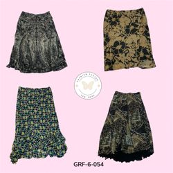 Boho Chic Printed Skirt in Premium Poly Fabric (GR..