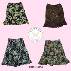Boho Chic Printed Skirt in Premium Poly Fabric (GR..