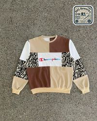 Upcycled Patchwork Champion Nike Adidas Sweash