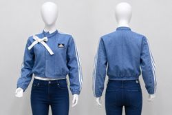 CR1826 UPCYCLED SPORT BOW BOMBER JACKET
