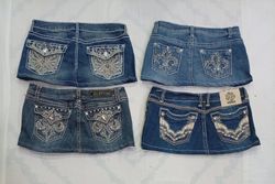 CR9014 UPCYCLED Y2K MINI DENIM SKIRTS