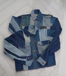 CR9021 UPCYCLED LEVI'S CROP JACKETS