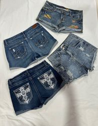 Y2K Embellish Denim Short B # 147