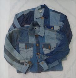 CR9027 UPCYCLED LEVI'S CROP JACKETS