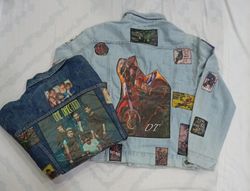 CR9031 UPCYCLED MUSIC DENIM PATCH JACKETS