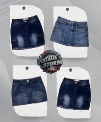 Y2K Denim Micro Skirt