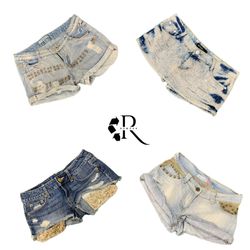 Y2k Era Cyber Girl Denim Mini Shorts RW2111