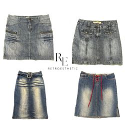 Y2K NYC IT GIRL DENIM MIDI SKIRT RE-3388