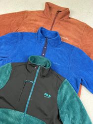 Mix branded fleece jacket