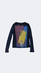 Y2k printed blouse