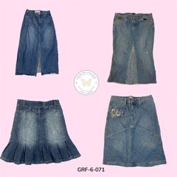 Casual Everyday Denim Long Skirt – Soft Washed Pre..