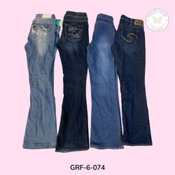 Women’s Flared Jeans – Slim Fit Bell Bottom Vintag..
