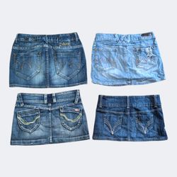Y2K Denim Mini & Midi Skirt Vintage 2000s Style