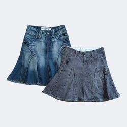 Y2K Denim Mini & Midi Skirt Vintage 2000s Style