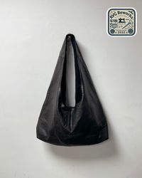 Upcycled Leather Shoulder Tote Bag
