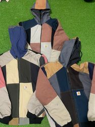 Upcycled Carhartt hoodie jacket