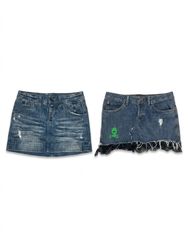(FV-1651) Y2K Micro Mini Denim Skirts