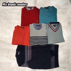 Mix branded sweaters