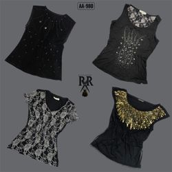 Y2K Black Gothic Sleeveless Tops (AA-980)