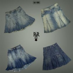 Y2K Britney Era Denim Midi Skirts (AA-986)