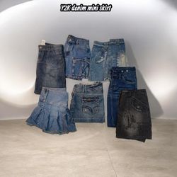 Y2K Denim Mini Skirts