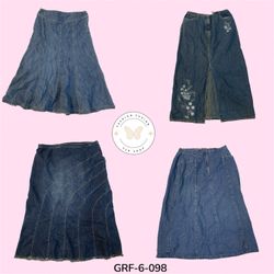 Dark Blue Denim Skirt – Elegant Casual Wear with M..
