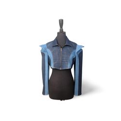 UPCYCLED FLIP SHOULDER JACKET