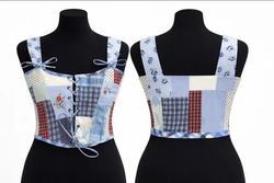 CR1831 Upcycled Patchwork Top