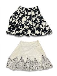 (FV-1663) Lot de jupes boho noires et blanches Y2K..