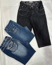 Y2K Embellish Capri Jeans B# 163