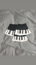 Upcycled Piano Pleated Mini Skirt