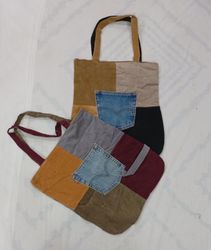 CR9072 UPCYCLED CORDUROY BAGS
