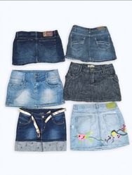 Cyber Grunge Distressed Denim Mini Skirt (VM-07)