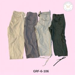 Streetwear Cargo Capri Pants – Multi Pocket Utilit..