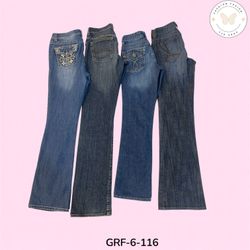 Classic Blue Flare Jeans | Slim Fit Hip & Wide Leg..