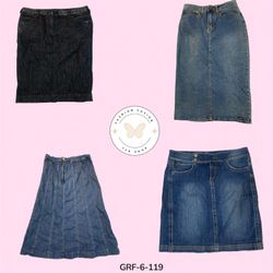 Classic Blue Denim Long Skirt – Casual Everyday We..