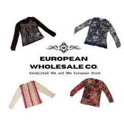 Y2K European Mesh Long sleep Tops (YWV33)