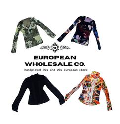 Y2K European Mesh Long sleep Tops (YWV113)