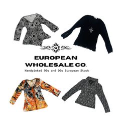 Y2K European Mesh Long sleep Tops (YWV114)