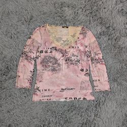 Mesh & Sheer Long Sleeve Blouses Mix