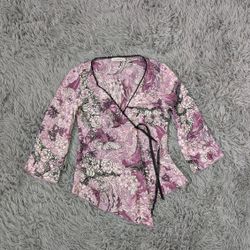 Mesh Sleeve Printed Blouses Bundle